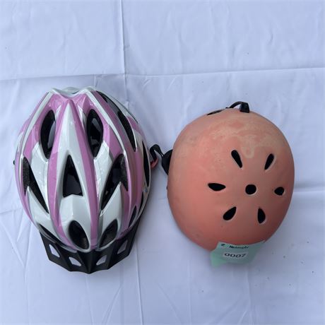 Bicycle Helmets — Set of 2 (Pink/Purple & Orange)