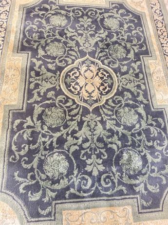 Persian / Oriental Area Rug — Blue & Gold Traditional