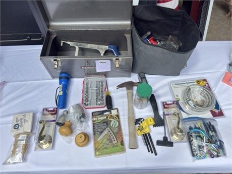 Mixed Tools & Hardware — Assorted Lot