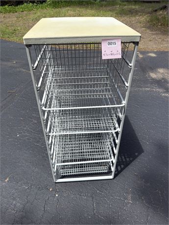 Wire Display Shelving Rack on Wheels