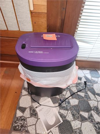 Purple Paper Shredder with Waste Bin