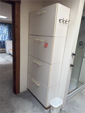 White Multi-Door Storage Closet Cabinet